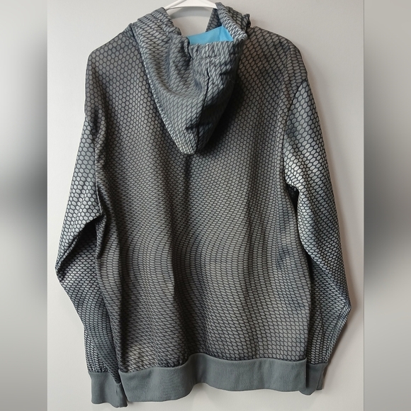 Marvel Gray and Blue Spider Zip Up Hoodie Jacket Men's Size Large 42/44 - Picture 7 of 7